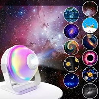 Projecteur d'étoiles intelligent à intensité variable avec télécommande via application, lumières de scène ciel étoilé avec haut-parleur musical, veilleuse LED pour enfants, cadeau
