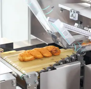 ماكينة تعبئة تدفقية تلقائية بالكامل للوسائد من مصنع برجر خبز محمص