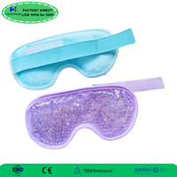 Masque oculaire de sommeil double face en peluche douce pour la thérapie par le froid, les soins de santé et le soulagement du stress, avec perles de gel PVC, compresse froide et massage