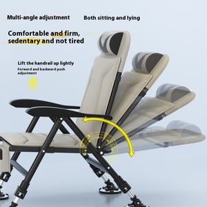 كرسي صيد أوروبي متعدد الوظائف قابل للطي والاستلقاء، مصنوع من الفولاذ الكربوني وقماش أكسفورد، مريح ومتين لجميع التضاريس - Product Image 2