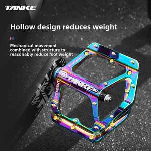 Pédales de vélo de montagne TANKE en alliage d'aluminium coloré avec roulements - Product Image 4