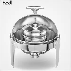 Quảng Châu thép không gỉ CuộN Top chafing món ăn tự chọn công cụ thực phẩm ấm hơn nồi cho khách sạn và nhà hàng nhà bếp phục vụ sử dụng