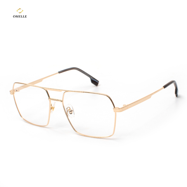 Durable Eyeglasses Frames Latest High-End Fashion for Women's Square Pilot Glasses and Men's Business Eyewear