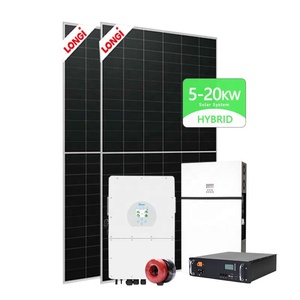 ระบบพลังงานแสงอาทิตย์แบบไฮบริดเชิงพาณิชย์และอุตสาหกรรมขนาด 5kW 10kW 15kW 20kW สำหรับใช้งานนอกระบบ (Off Grid) พร้อมพอร์ต CAN สำหรับสำนักงานและที่อยู่อาศัย - Product Image 1