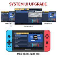 Powikiddy X70 Mini console de jeu portable HD 7 pouces avec Wi-Fi, batterie 3500 mAh et chargement Type-C pour jeux PS1/MD