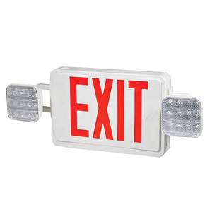 FEITUO Panneau de signalisation LED de sortie à double tête haute luminosité avec batterie de secours et fonction d'opération automatique pour entrepôt - Product Image 1