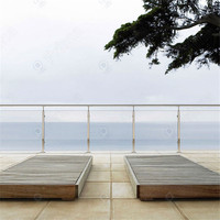 Système de balustrade en verre et acier inoxydable pour terrasse de villa, balcon, rénovation extérieure
