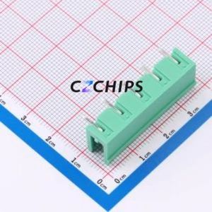 MX2EDGR-7.62-05P-GN01-Cu-A Plug-in Terminal Block Bent Lead Through Hole,P=7.62mm Board-to-Board / Socket Open 1x5P 7.62mm Green - Product Image 2