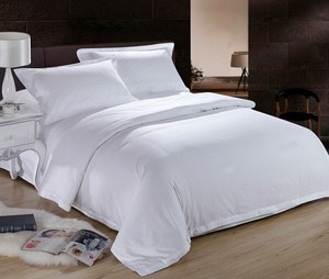 Mùa hè hiện đại satin Quilt Cover Set năm sao khách sạn <span class=keywords><strong>Linen</strong></span> tấm ga trải giường màu trắng tinh khiết cotton in ấn kỹ thuật số Vua/Nữ Hoàng Kích thước dệt - Product Image 3