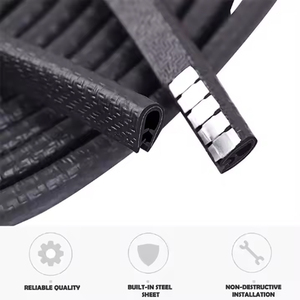 यूनिवर्सल एक्सेसरीसः ऑटोमोटिव डोर एज गार्ड, यू-आकार के रबर सीलिंग ट्रिम्स, अधिकांश ऑटोमोटिव कस्टम कटिंग के लिए उपयुक्त - Product Image 3