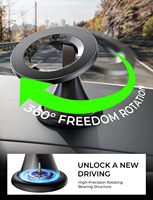 LISEN 2026 Nuevo Soporte Magnético para Teléfono de Coche, Fácil de Usar con un Toque, 360° °   Soporte Giratorio para Tablero de Instrumentos para iPhone y Android