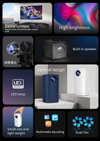 Projecteur HD intelligent Mini vidéoprojecteur HD portable multifonctionnel pour les hôtels et appartements de jeux à domicile