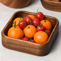Acacia Fruitbord Baby Maaltijd Noot Snack Dessert Salade Massief Hout Rechthoekig Tafelgerei Gerecht