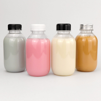 Vente en gros 12 16 oz 8oz 12oz 16 oz Bouteilles de boisson vides carrées en plastique PET sans BPA pour jus et eau avec bouchon
