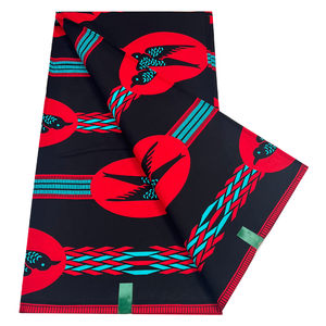 100% algodón Tela con estampado de cera <span class=keywords><strong>Real</strong></span> diseño holandés Hollandais Pagne África vestido de costura tela 6 yardas negro ropa duradera - Product Image 6