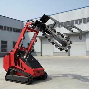 Chargeuse compacte sur chenilles diesel hydraulique avec accessoire trancheuse, machine chinoise - Product Image 1