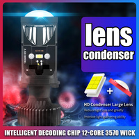 H4 mini lentille led y6 voiture lampe à led h4 phares à led lentille laser lampe à led h4 mini projecteur Canbus aucune erreur lentilles pour phares