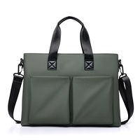 Sac pour ordinateur portable multifonctionnel en cuir PU de 15 pouces, imperméable, sac à main pour homme, sac de voyage d'affaires, sac à bandoulière pour ordinateur