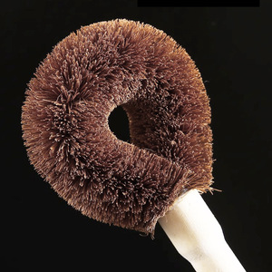 Coconut Wooden Handle Pot Brush Long Handle Dish <b>Cleaning</b> Brush For Kitchen Use - Product Image 4