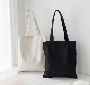 Sac fourre-tout en toile de coton moyen réutilisable et personnalisable pour projets DIY et publicité - Product Image 1
