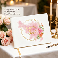 Livre d'or de mariage personnalisé en gros, fait main, album photo rigide, scrapbook, 8,5 x 8,5 pouces, personnalisation en vrac