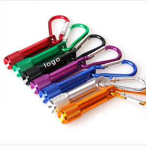 Mini 1 Aluminum Alloy EDC LED Flashlight Carabiner Torch Clip Custom Logo Keychain Camping Lamp Hiking Promotional Flash Light