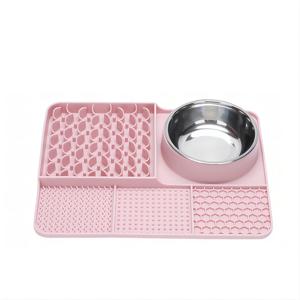 Tutto in uno stuoia per cani in Silicone per animali domestici Slow Bowl cibo <span class=keywords><strong>Feeder</strong></span> forniture ratti antiscivolo Slow <span class=keywords><strong>Feeder</strong></span> Pad per cani materassino leccare per cani - Product Image 4