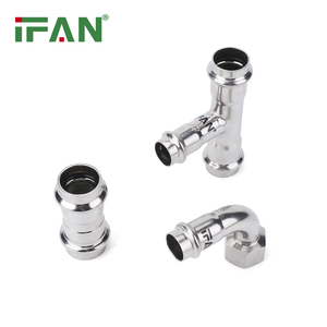 Raccord de tuyauterie en acier inoxydable IFAN Factory, profil en V, coude à 90 degrés, raccord de tuyauterie à sertir, <span class=keywords><strong>type</strong></span> M - Product Image 5