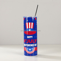 2026 Emerit Wholesale Gobelets isothermes droits et fins blancs de 20 oz pour sublimation, en acier inoxydable à double paroi, avec pailles et couvercle