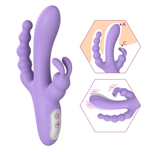 Produk baru silikon medis + ABS 9-frekuensi getaran g-spot dan getar Stimulus kelinci Anus - Product Image 1