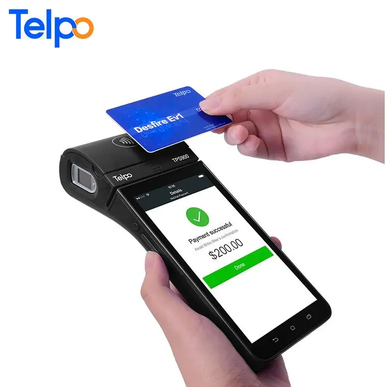Terminale Pos EFT intelligente per macchina portatile punto vendita Telpo TPS900 per pagamento