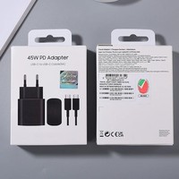 Adaptador de Cargador de Alta Calidad Tipo C T4510 45W PD Enchufe US EU UK Cargador Súper Rápido para Samsung S24 S23 S22 Ultra S21 S20