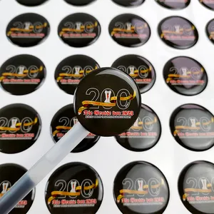 Custom Plastic Label Custom 3d Dome Epoxy Sticker Machine Gel Clear Epoxy Resin Sticker