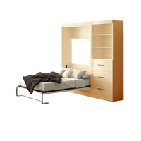 Lit Murphy de haute qualité pour chambre à coucher, appartement, hôtel, lit pliant de luxe sur mesure avec armoire de rangement
