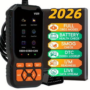 Lecteur de codes de panne OBD2 V520 à <span class=keywords><strong>grand</strong></span> écran de haute qualité, outil de diagnostic automobile multilingue - Product Image 1