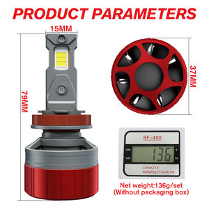 ไฟหน้ารถยนต์ K16 แบบ LED 240W ไฟ LED สว่างพิเศษ สีขาว H1 H3 H11 9005 9006 H4 H7 ไฟหน้ารถยนต์แบบ LED สำหรับรถยนต์ สำหรับ <span class=keywords><strong>Honda</strong></span> <span class=keywords><strong>Civic</strong></span> - Product Image 5