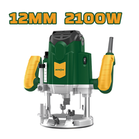 Mesin Router Plunge IMPEGNI Industrial 2100W 12mm (1/2") Collet, Mesin Ukiran Kayu Elektrik Genggam untuk Pengerjaan Kayu