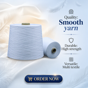 Fil <span class=keywords><strong>de</strong></span> coton peigné compact 16s 100% personnalisable, blanchi, teintable, anti-boulochage, pour tricotage <span class=keywords><strong>de</strong></span> chaussettes, tissage, qualité supérieure - Product Image 1