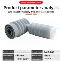 Manchon isolant en caoutchouc silicone 11kV/24kV à angle droit, type expansion, gaine de protection isolante électrique, tube thermorétractable