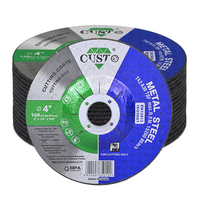 Disque de coupe métallique CUSTO 4 pouces 100x3mm pour meuleuse d'angle, disque abrasif OEM en oxyde d'aluminium, carbure de silicium, zircone, alumine