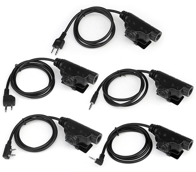 Tactical Headset Combat Defense Multiple Function Walkie-talkie U94 V2 PTT Wire