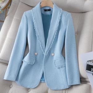 Blazer para Mujer Tallas S-4XL, Prenda Exterior Nueva de Alta Gama, Blazer de <span class=keywords><strong>Tweed</strong></span> Rugoso con Estilo Lujoso para Fiesta - Product Image 2