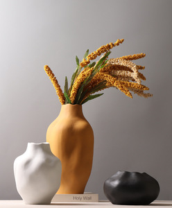 Nordico semplice vaso in ceramica ornamenti decorazione floreale <span class=keywords><strong>giallo</strong></span> bianco e nero artigianato creativo vaso in ceramica - Product Image 5