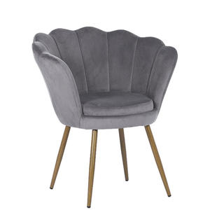 <span class=keywords><strong>Chaise</strong></span> de salle à manger moderne bleue en velours capitonné avec pieds dorés - Design durable pour les salons - Product Image 5