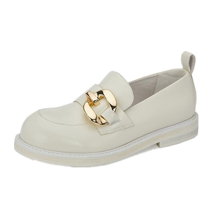 Mocassini Bianchi in Pelle da <span class=keywords><strong>Donna</strong></span> 2026 con Suola Spessa, Stile Retrò Preppy, per Ufficio, Campus, Uso Quotidiano, Comodi e Versatili, Vendita all'Ingrosso OEM ODM - Product Image 3