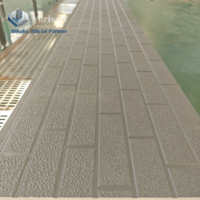 Vente Directe Installation Facile Brique Standard 20mm Mur Extérieur Villa de Luxe Chambre Froide Écologique Résistant à l'Eau/au Feu Métal Sculpté