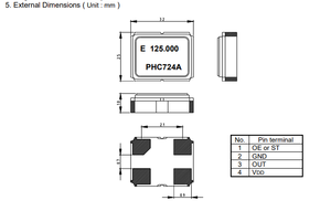 ใหม่และต้นฉบับ SMD3225 3225 3.2X2.5 มม. OSC 2.7V ถึง 3.3V 20PPM SG-8002CE ซีรีส์ 5MHZ 5.000MHZ คริสตัลออสซิลเลเตอร์ - Product Image 5