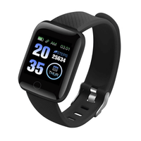 Vente directe d'usine, montre connectée sportive 116+, tracker d'activité, écran IPS, compatible Android, étanche IP-67, Wi-Fi, écouteurs