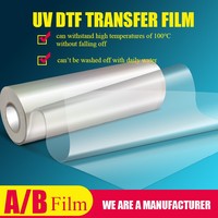 Film de transfert UV DTF A Film B Film de transfert thermique PET transparent pour tasse