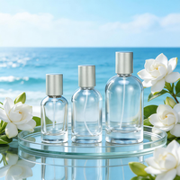 Flacon vaporisateur de parfum portable mat de luxe personnalisé de 80 ml, conteneur de voyage de qualité supérieure, étanche, avec impression sérigraphiée de qualité laboratoire